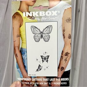 INKBOX Temporary Tattoos Set Water Resistant (Butterflies)
